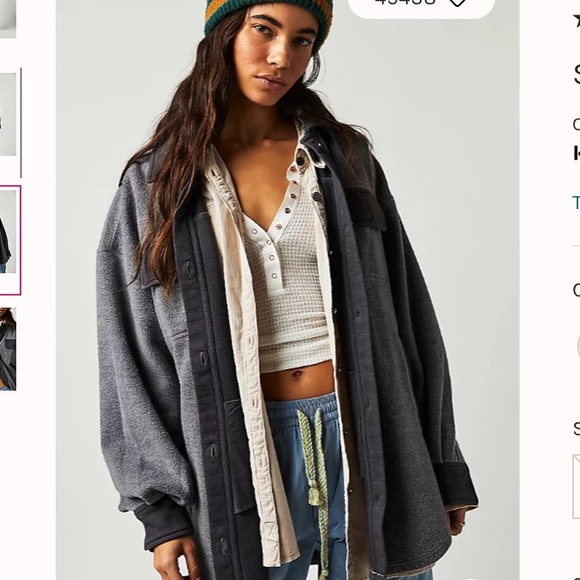 FREE PEOPLE (RUBY) shacket size large - Picture 6 of 10